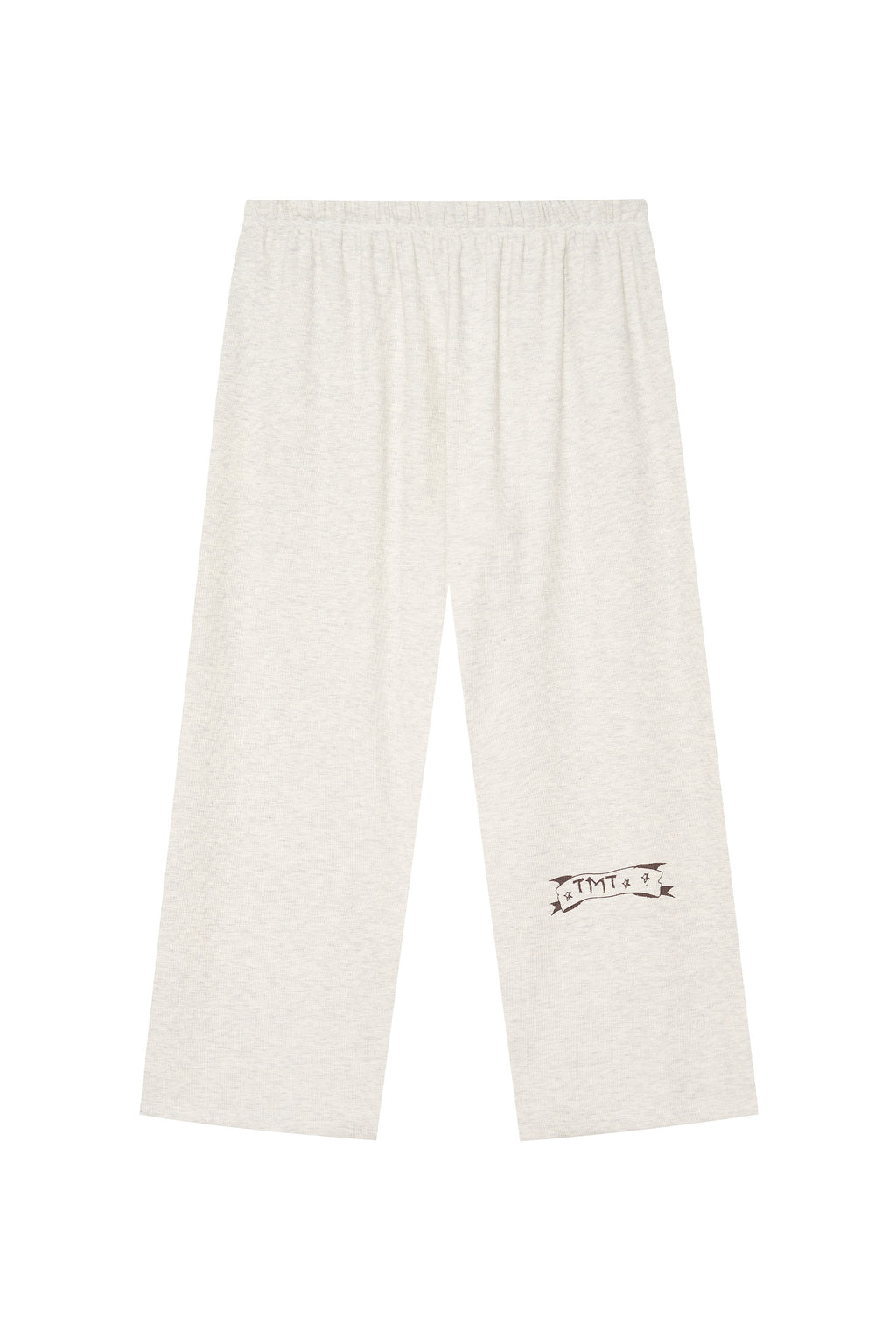 PRINTED WAFFLE PANTS (IVORY)
