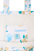 ROSE STENCIL TERRY BAG (WHITE)