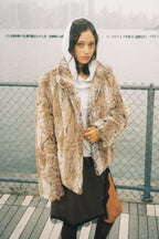REGULAR FIT FUR JACKET (QUILTED YELLOW) - 1