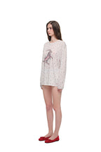 FLORAL POINTELLE LONG SLEEVE T-SHIRT (IVORY)