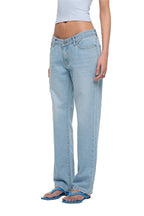 SLIM STRAIGHT-FIT JEANS (LIGHT BLUE)