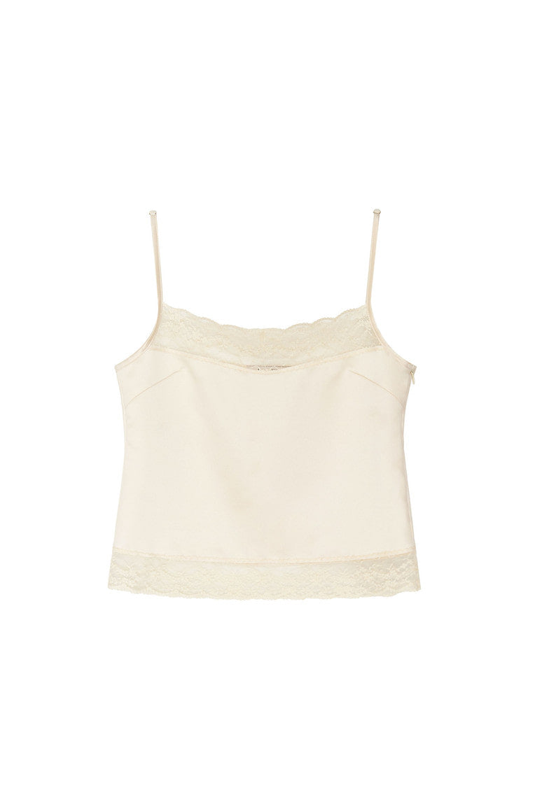 LACE TRIM SLIP CAMISOLE (IVORY)