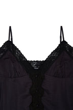 LACE SLIP SLEEVELESS TOP (BLACK)