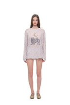 FLORAL POINTELLE LONG SLEEVE T-SHIRT (LIGHT PINK)