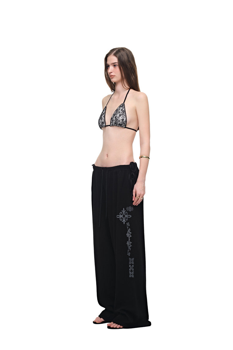 LEO WAFFLE PANTS (BLACK)