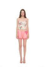 ROSE STENCIL SLEEVELESS TOP (RED)