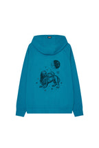 LEO HOTFIX WAFFLE ZIP-UP HOODIE (TEAL)