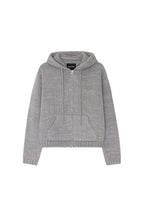 HEAVY KNIT ZIP-UP HOODIE (MELANGE GRAY)
