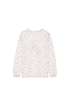 FLORAL POINTELLE LONG SLEEVE T-SHIRT (IVORY)