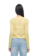 MOHAIR SLIM-FIT CARDIGAN (LEMON)
