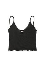 V-NECK RIBBED TANK TOP (CHARCOAL)
