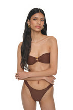 WOOD O-RING BIKINI (BROWN)
