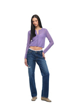 MOHAIR SLIM-FIT CARDIGAN (LAVENDER)