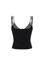 BRA-LAYERED SLEEVELESS TOP (LEOPARD/BLACK)