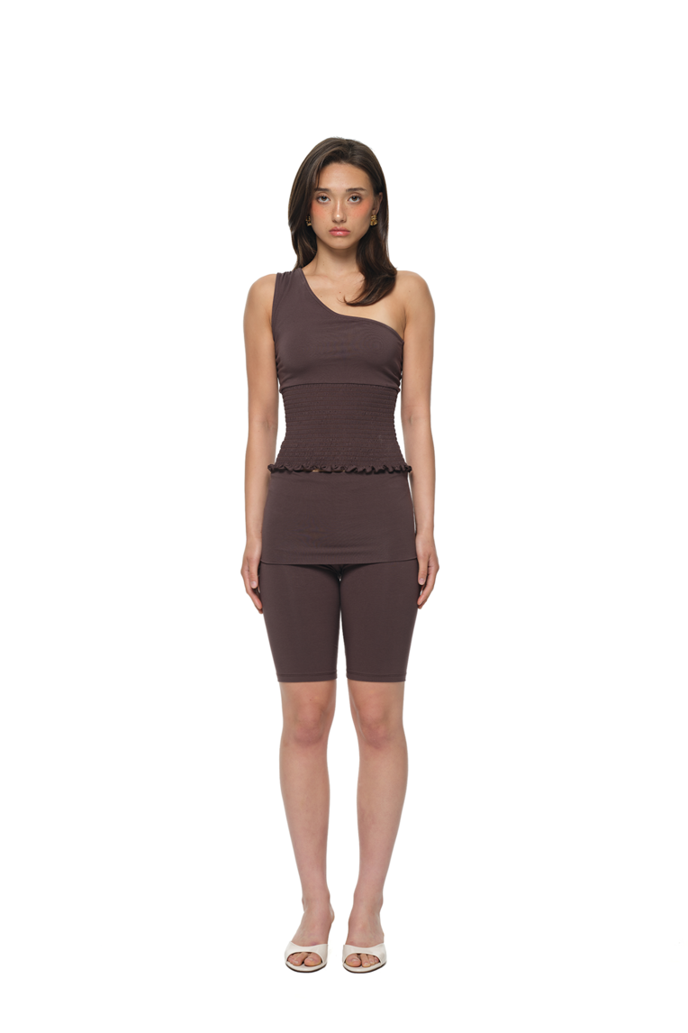 FOLDOVER CAPRI PANTS (BROWN)