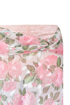 ROSE FLAIR MIDI SKIRT (PINK)