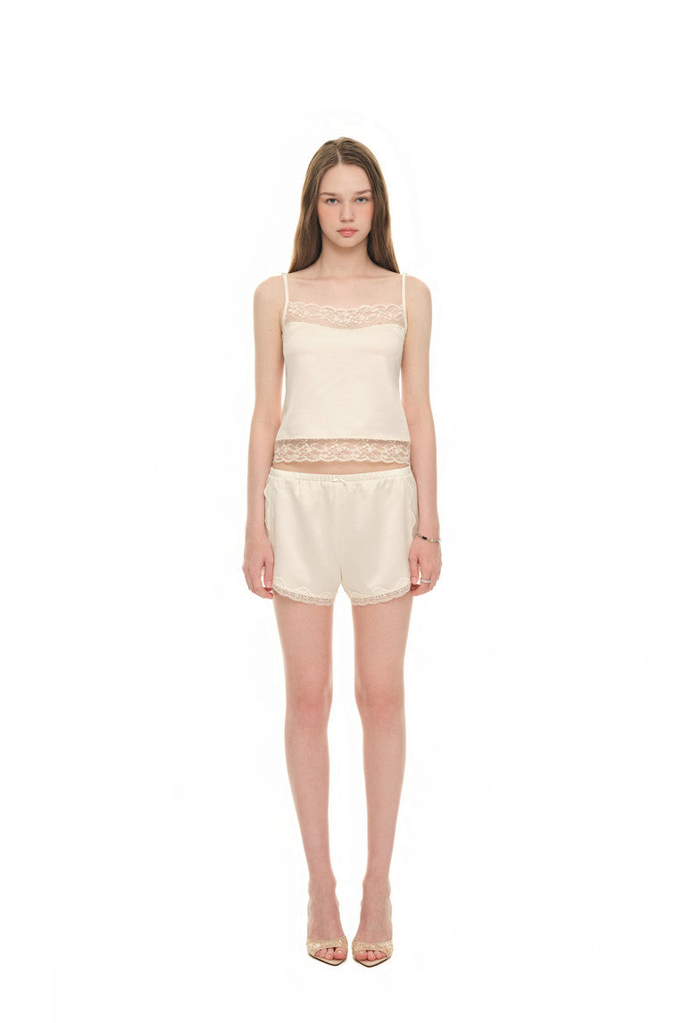 LACE TRIM SLIP CAMISOLE (IVORY)