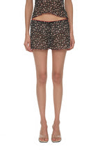 FLORAL MICRO SHORTS (BLACK)