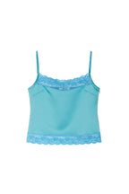 LACE TRIM SLIP CAMISOLE (BLUE)