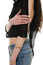 SHEER LINEN KNIT SHAWL (BLACK)