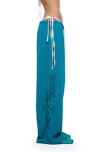 LEO WAFFLE PANTS (TEAL)