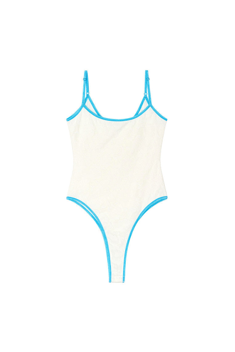 DEEP ROUND NECK LACE BODYSUIT (IVORY)