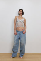 FLORAL LACE CAMI TOP (IVORY)