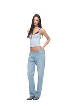 SLIM STRAIGHT-FIT JEANS (LIGHT BLUE)