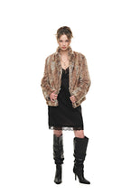 REGULAR FIT FUR JACKET (QUILTED YELLOW) - 4