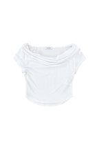 ASYMMETRIC ONE SHOULDER T-SHIRT (WHITE)