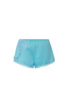 ASYMMETRIC LACE TRIM SLIP SHORTS (BLUE)