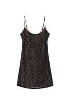 SPAGHETTI STRAP LACE MINI DRESS (BLACK)