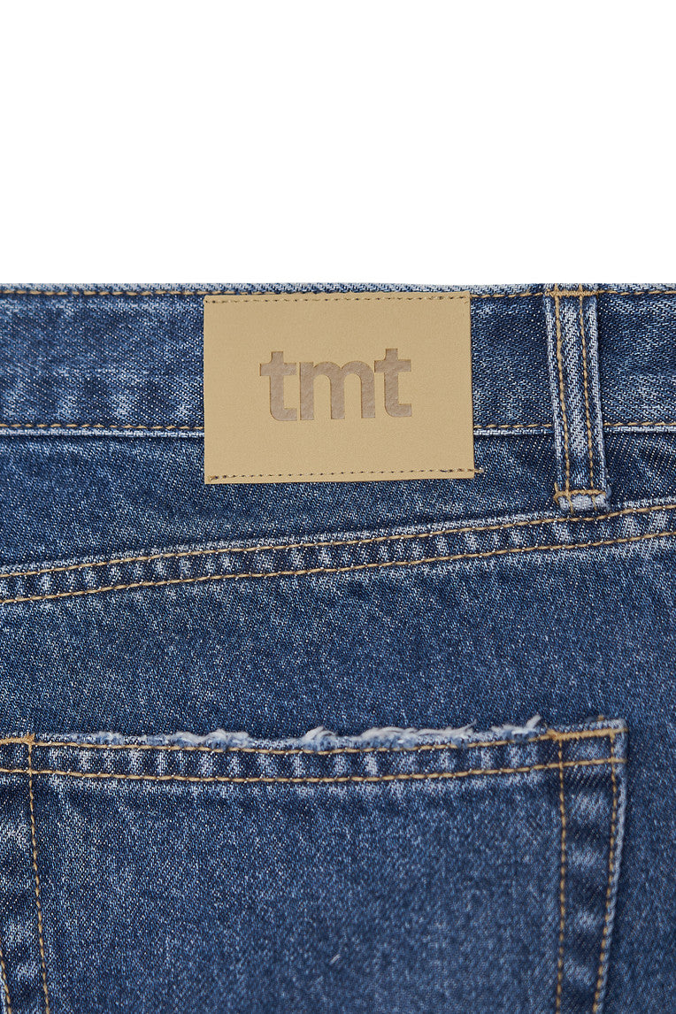 SLIM STRAIGHT-FIT JEANS (BLUE)