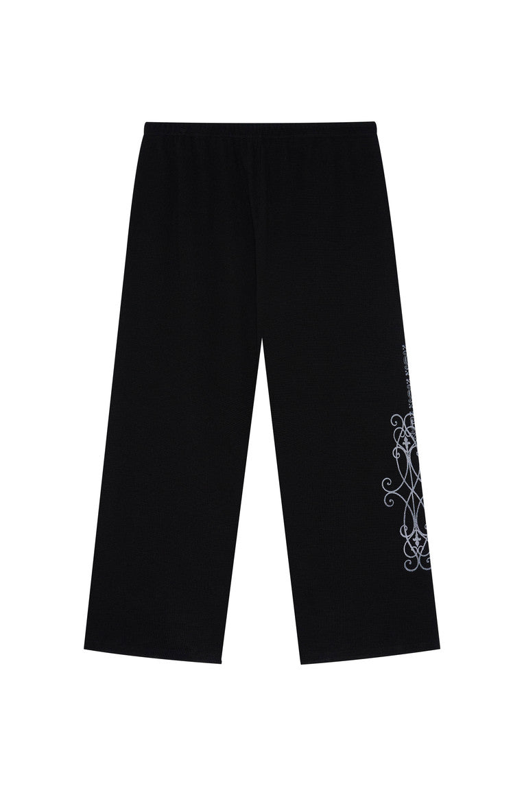 LEO WAFFLE PANTS (BLACK)