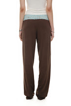 LACE POINT LOOSE-FIT PANTS (BROWN)