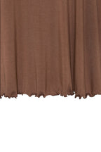 SLIT MIDI SKIRT PANTS (BROWN)