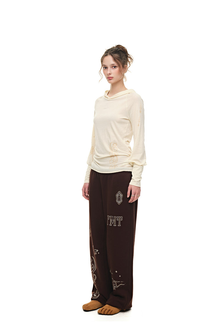 SHEER SLIM-FIT HOODIE (IVORY)