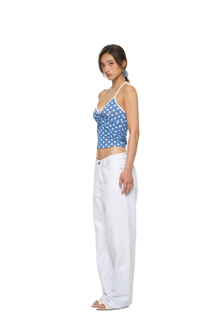 HALTER O-RING TANK TOP (DOT/BLUE)