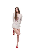 FLORAL POINTELLE LONG SLEEVE T-SHIRT (IVORY)