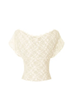[Ships June 12] LACE BUTTON TOP (IVORY)