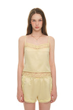 LACE TRIM SLIP CAMISOLE (YELLOW)