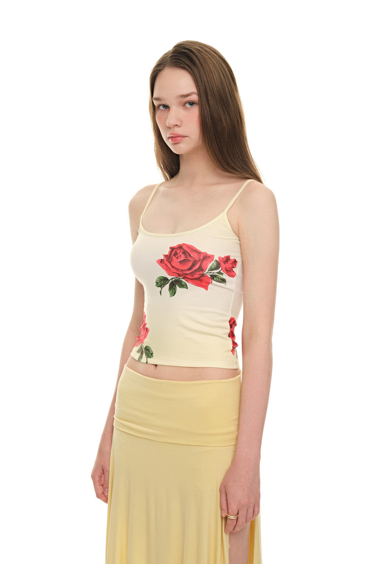 ROSE SLEEVELESS TOP (YELLOW)