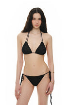 FLORAL BEADS BIKINI (BLACK)