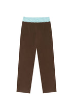 LACE POINT LOOSE-FIT PANTS (BROWN)