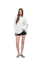 ORNAMENT 02 WAFFLE OVERSIZED LONG SLEEVE T-SHIRT (WHITE)
