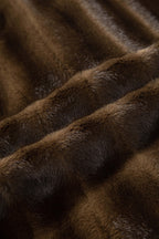 FAUX FUR LONG COAT (BROWN) - 12