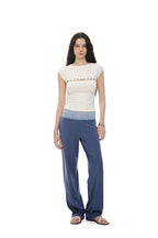 LACE POINT LOOSE-FIT PANTS (BLUE)