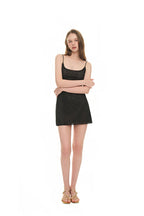 SPAGHETTI STRAP LACE MINI DRESS (BLACK)