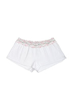 LACE RIBBED MICRO SHORTS (WHITE)