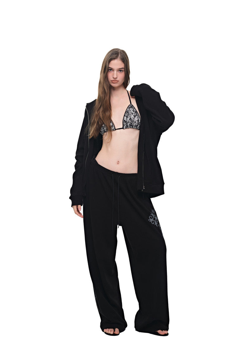 LEO WAFFLE PANTS (BLACK)